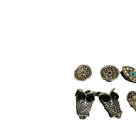 Massini Earrings Multi-Color 6-pack Stud Fastener Crystal Womens Fashion Jewelry - Picture 5 of 6